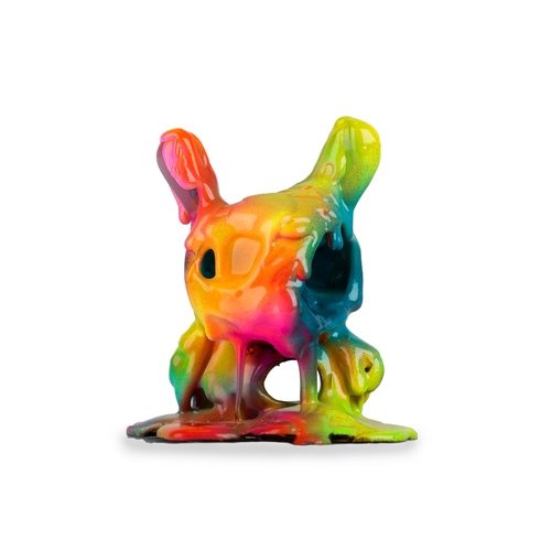 Rainbow “Burner” figure by Mr. Mars, produced by Kidrobot. Front view.