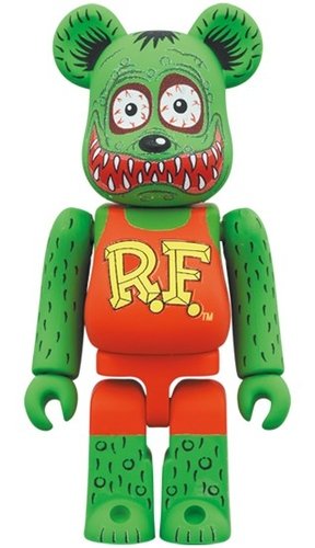 RAT FINK BE@RBRICK 100％ figure, produced by Medicom Toy. Front view.