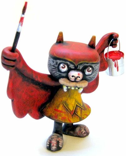 Red Bird Bat figure by Leecifer. Front view.