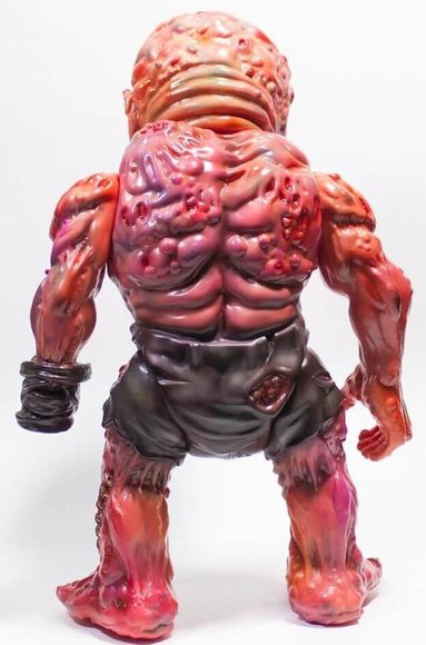 RETROBAND MEATS MUTANT MARBLE V. 3 figure by Aaron Moreno, produced by Unbox Industries. Back view.