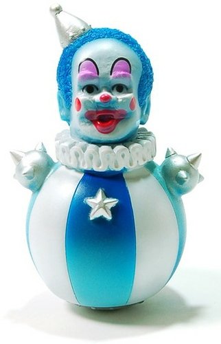 ROLY-POLY THE BOMB > CLOWN BALL（クラウン頭） > CLOWN BALL／青 BLUE figure by Kikkake, produced by Kikkake. Front view.