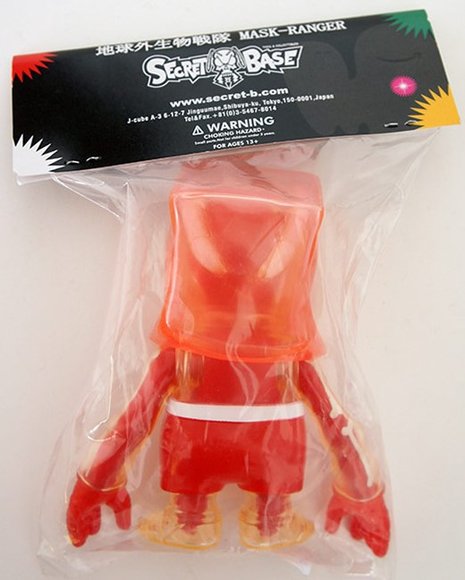 Secret Base Mask Ranger Red figure by Secret Base, produced by Secret Base. Back view.