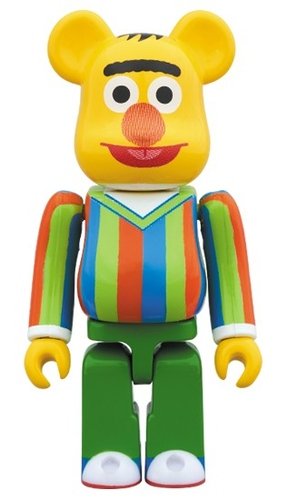 SESAME STREET - BERT BE@RBRICK 100% figure, produced by Medicom Toy. Front view.
