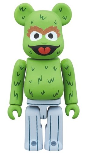 Sesame Street - OSCAR THE GROUCH BE@RBRICK 100% figure, produced by Medicom Toy. Front view.