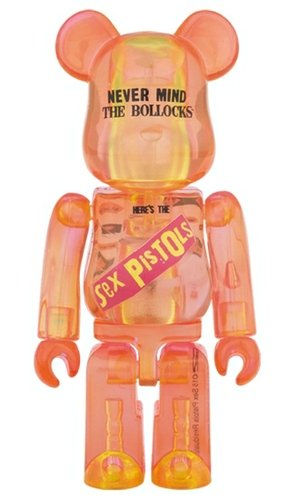 Sex Pistols Clear Ver. BE@RBRICK figure, produced by Medicom Toy. Front view.