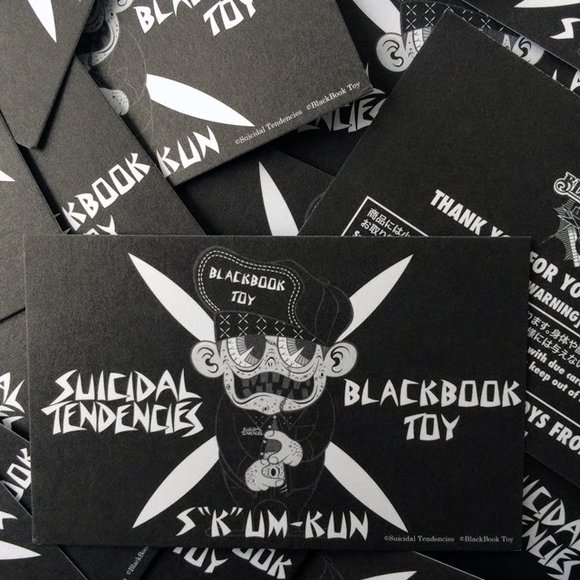 SKUM-kun 90291 figure by Knuckle X Suicidal Tendencies, produced by Blackbook Toy. Toy card.