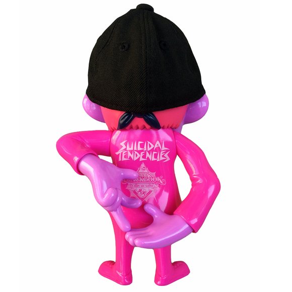 SKUM-kun Cherry 1.0 Edition figure by Suicidal Tendencies, produced by Blackbook Toy. Back view.