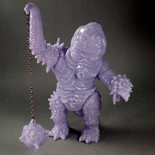 Slugbeard (unpainted milky-purple) figure by Paul Kaiju, produced by Toy Art Gallery. Front view.