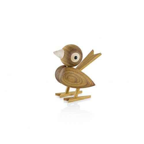 Sparrow figure by Gunnar Flørning, produced by Lucie Kaas. Front view.
