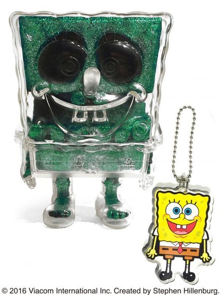 SpongeBob SquarePants figure by Stephen Hillenburg, produced by Secret Base. Packaging.