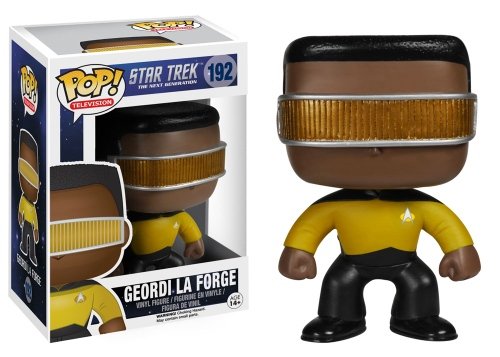 Star Trek TNG - Geordi La Forge figure, produced by Funko. Front view.