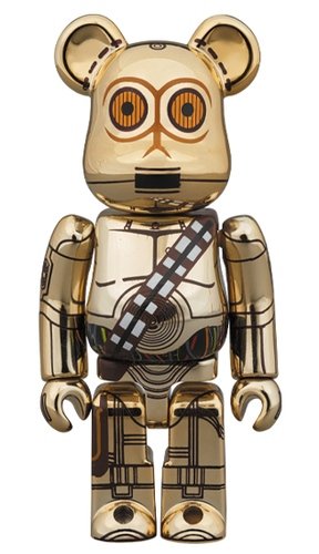 STAR WARS - C-3PO - The Rise of Skywalker Ver. BE@RBRICK 100% figure, produced by Medicom Toy. Front view.