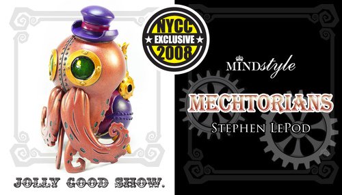 Stephen LePod - The Explorer (resin paint master), NYCC 2008 figure by Doktor A, produced by Mindstyle. Front view.
