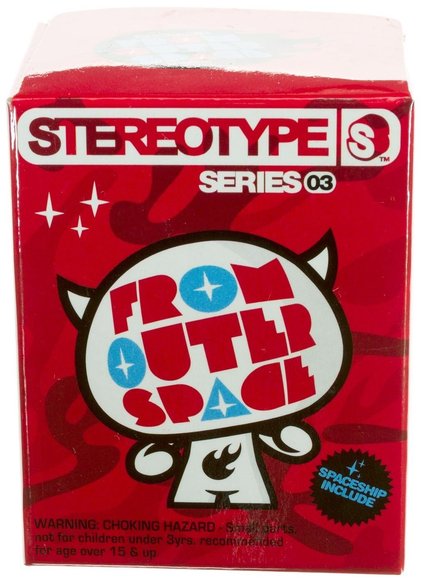 Stereotype From Outer Space - Fez figure by Superdeux, produced by Red Magic. Packaging.