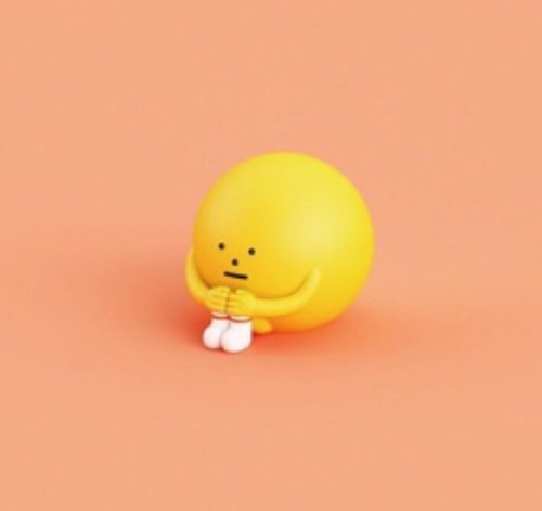 Sticky Monster Sitting Series - Yellowmon figure by Sticky Monster Lab, produced by Sticky Monster Lab. Front view.