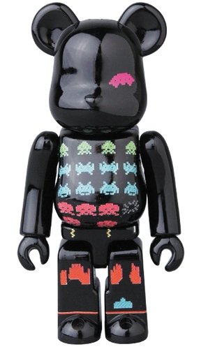 Taito Space Invaders S37 Be@rbrick 100% figure, produced by Medicom Toy. Front view.