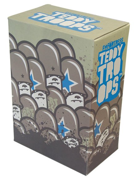 Teddy Troops figure by Flying Fortress, produced by Adfunture. Packaging.