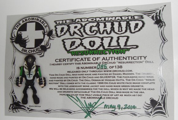 The Abominable Dr. CHUD (Resurrection) figure by H8Graphix, produced by Daniel Madden. Detail view.
