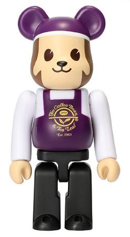 The Coffee Bean & Tea Leaf BE@RBRICK 100% figure, produced by Medicom Toy. Front view.