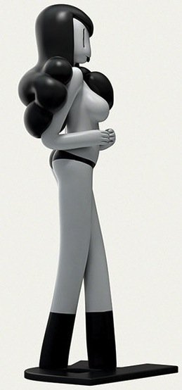 The Half Mermaid figure by Matthieu Bessudo (Mcbess), produced by Ownage. Side view.