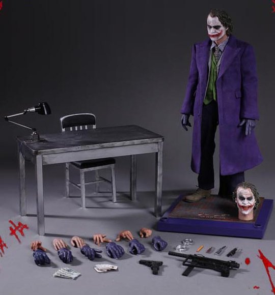 The Joker 2.0 figure by Jc. Hong, produced by Hot Toys. Front view.
