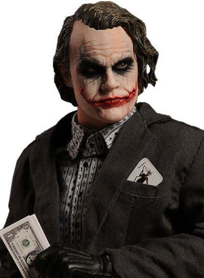 The Joker (Bank Robber) figure by Dc Comics, produced by Hot Toys. Detail view.