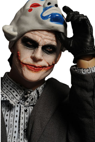 The Joker (Bank Robber) figure by Dc Comics, produced by Hot Toys. Detail view.