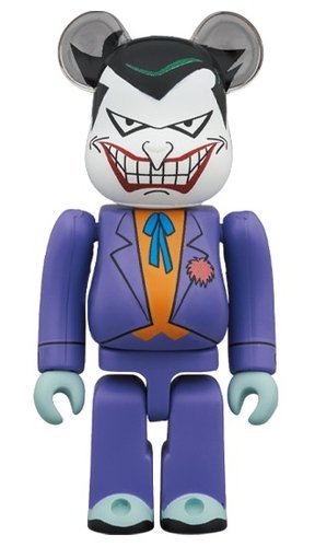 THE JOKER (BATMAN The Animated Series Ver.) BE@RBRICK 100% figure, produced by Medicom Toy. Front view.