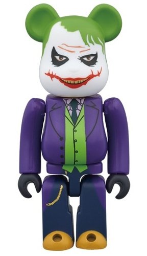 THE JOKER (LAUGHING Ver.) BE@RBRICK 100% figure, produced by Medicom Toy. Front view.