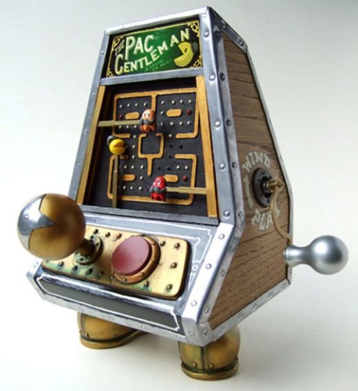 The Secret History of Video Games: Pac Gentleman figure by Doktor A. Front view.