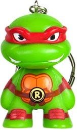 TMNT Keychain - Raphael figure by Viacom, produced by Kidrobot. Front view.