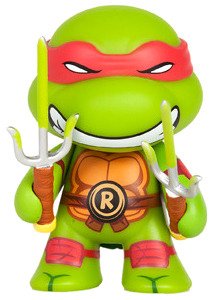 TMNT OOZE ACTION GLOW IN THE DARK RAPHAEL figure by Viacom, produced by Kidrobot. Front view.