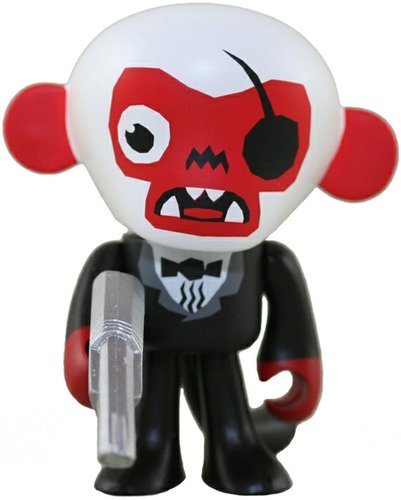 Flunk Monkey figure by Vanbeater, produced by Unacat. Front view.