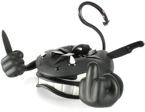 Buckeye Rot - Black GID figure by Sket One, produced by Wheaty Wheat Studios. Front view.