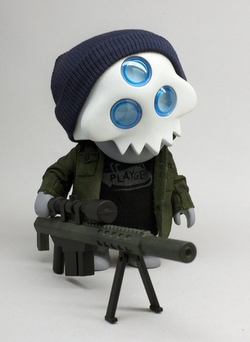 Assembly Tongueless Gohst One-Off Build #05 figure by Ferg, produced by Playge. Front view.