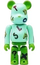 Hi Life x Jimmy SPA Be@rbrick 100% - Type B figure by Jimmy Liao, produced by Medicom Toy. Front view.