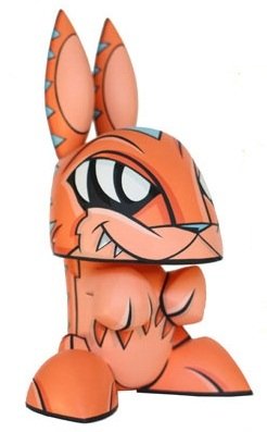 Tiger Bunny figure by Joe Ledbetter, produced by Pretty In Plastic. Front view.