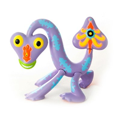 Doubloon figure by Jim Woodring, produced by Sony Creative. Front view.