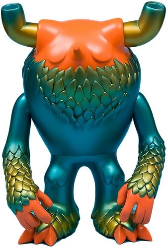 Musyubel - Green Voice figure by Kaijin, produced by One-Up. Front view.