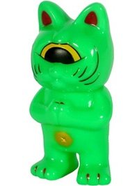 Fortune Kid - Neon Green figure by Mori Katsura, produced by Realxhead. Front view.