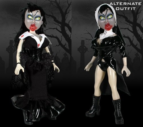 Living Dead Doll - Fashion Victims - Lilith figure by Ed Long & Damien Glonek, produced by Mezco Toyz. Front view.