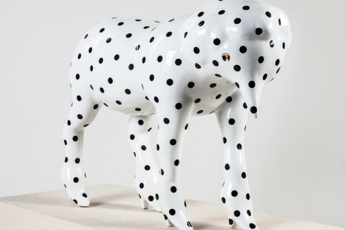Jean Pierre Le Douche figure by Parra, produced by Case Studyo. Front view.