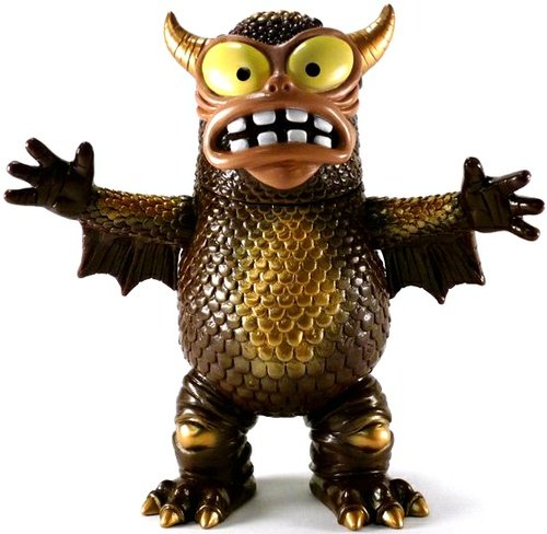 Greasebat figure by Jeff Lamm, produced by Monster Worship. Front view.