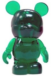 Clear Dark Green figure by Disney, produced by Disney. Front view.