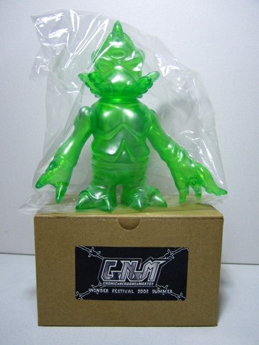 Tripasu - Clear Green Wonder Festival 08  figure by Cronic X Nerdone X Max Toy , produced by Cronic. Front view.