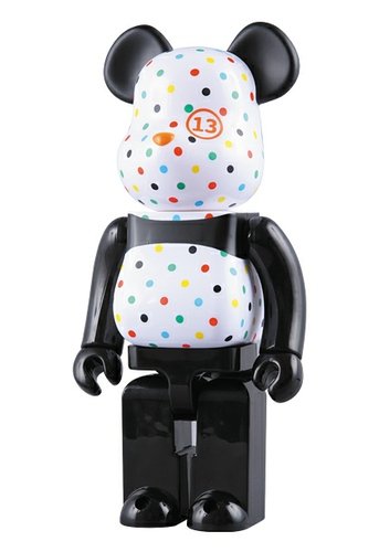 Gallery 1950 Be@rbrick 400% - 13th Anniversary figure by Gallery 1950, produced by Medicom Toy. Front view.