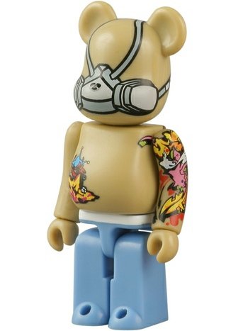 BWWT Mist Be@rbrick 100% figure by Mist, produced by Medicom Toy. Front view.