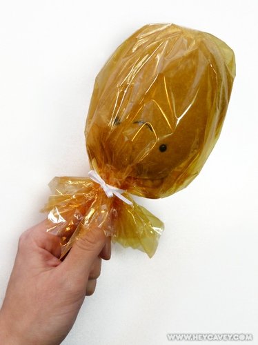 Toffee Apple Cavey figure by A Little Stranger. Front view.