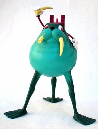 Walrus Rider figure by Alex Pardee, produced by The Loyal Subjects. Front view.