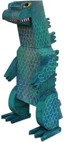 Godzilla figure by Amanda Visell, produced by Switcheroo. Front view.